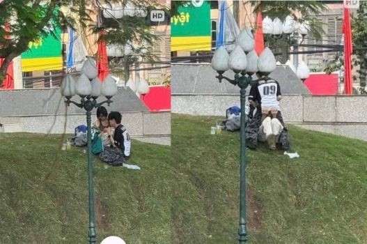 Tình nhân Bắc Ninh quan hệ táo bạo ở công viên hoang vắng
